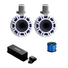 2X Kicker 6.5" 300W Led Hlcd Marine Tower Speakers (white), Remote, Wire. Fixed Price $1129.95.
