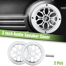 2PCS 3" Auto Speaker Grill Cover Audio Subwoofer Guard W/ Screws Silver Tone. Fixed Price $19.99.