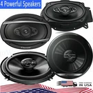 2X Pioneer TS-A6960F 450W 6"X9" Speakers + TS-G1620F 6.5" 300W -new. Fixed Price $139.99.