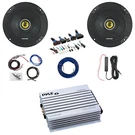2X Kicker CSC65 6.5" 300W Speakers, Channel 400W Amplifier W/ Audio Adapter. Fixed Price $318.49.