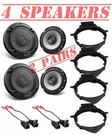 New Kenwood 300W Car /truck Speakers For Front & Rear Doors W/ Installation Kit. Fixed Price $140.99.