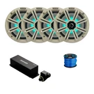 4X Kicker 8" 300W Marine Led Speakers, White Grille, Controller W/wire. Fixed Price $699.91.