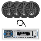 Pyle Bluetooth Marine Receiver, 4X 6.5" 180W Black Speakers, Antenna. Fixed Price $119.99.
