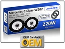 Mercedes C-class W202 Rear Shelf Speakers Alpine 17CM 6.5" Car Kit 220W. Fixed Price $99.29.