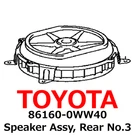 New Toyota Genuine 2013-2024 Lexus Speaker Assy, Rear NO.3 86160-0WW40. Fixed Price $406.99.