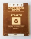 1992 Dodge Stealth Service Repair Manual Original Mopar. Fixed Price $49.99.