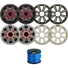 4 Kicker 6.5" Led Marine Boat Coaxial Speakers, Enrock 16-G 50FT Wire. Fixed Price $359.92.