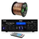 Pyle PDA6BU Usb 200W Bluetooth Fm Stereo, Enrock 16G 50FT Speaker Wire Bundle. Fixed Price $88.49.