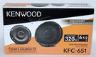 Kenwood KFC-651 Concert Series 6.5" 320W 2-WAY Car Stereo Speakers. Fixed Price $49.99.