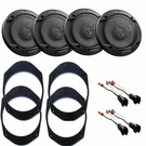 Kenwood Front Rear Door Speakers W/6X8" To 6.5" Adapters Fits 99-2014 Ford F-150. Fixed Price $139.99.