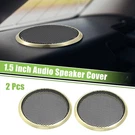 2PCS 1.5" Car Speaker Grill Cover Mesh Round Audio Subwoofer Guard Gold Tone. Fixed Price $17.99.