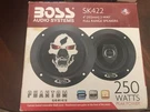 Rare Boss Phantom Skull SK422 Red Leds 250 Watt Per Pair, 4" Speakers. Fixed Price $94.95.