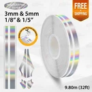 Chrome Rainbow 9/16" 15MM Double Lines Stripe Car Streamline Tape Vinyl Sticker. Fixed Price $15.25.