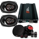 Cerwin Vega 4 Channel Amp & 6.5" Component 6X9" 3-WAY Car Speakers Upgrade. Fixed Price $360.99.