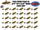 Molding Trim Clips Body Fender Quarter Hood Door Trunk 3/4" To 1-5/8" Gm 20PCS. Fixed Price $35.87.