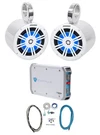 Pair Kicker 51KM604WL 6.5" Marine Led Wakeboard Tower Speakers+amplifier+amp Kit. Fixed Price $354.90.